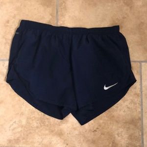 Navy Nike dri fit running shorts